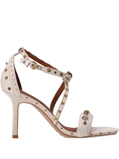 Kurt Geiger Mini Bow Eyelet-embellished Sandals In Neutral