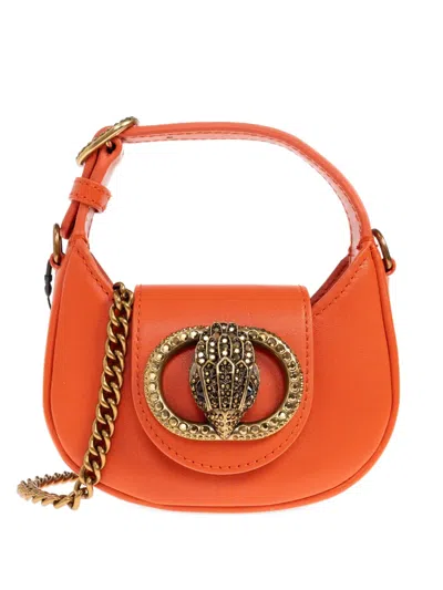 Kurt Geiger Mini Chelsea Crystal-embellished Tote Bag In Orange