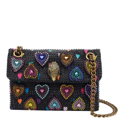 Kurt Geiger Mini Fabric Kensington Crossbody Bag In Black