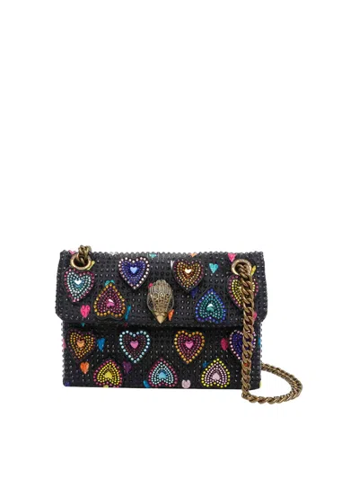 Kurt Geiger Mini Fabric Kensington Crossbody Bag In Black