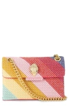 Kurt Geiger Mini Kensington Satin Shoulder Bag In Pink