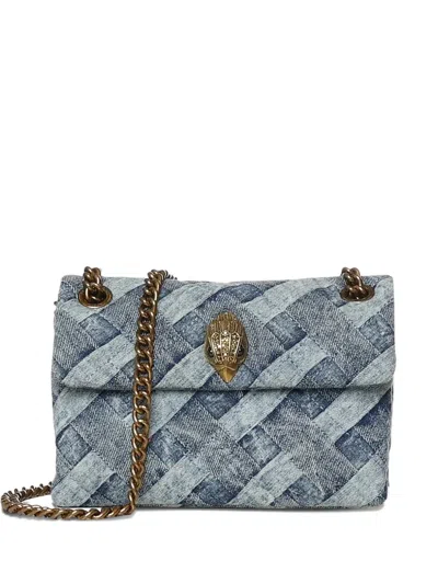 Kurt Geiger Mini Kensington Denim Crossbody Bag In Blue
