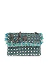 Kurt Geiger London Mini Kensington Tweed Convertible Crossbody Bag In Grün