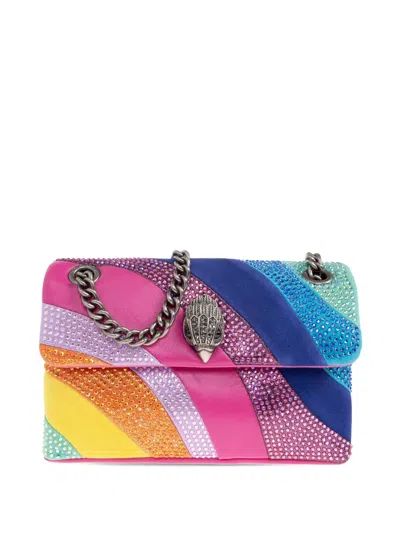 Kurt Geiger Mini Kensington Crystal-embellished Cross Body Bag In Pink