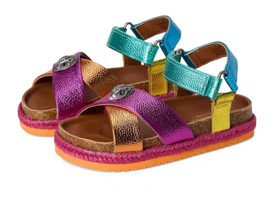 Kurt Geiger Mini Kensington Espadrille (little Kids/big Kids) Girls Shoes Rainbow : 13 Little Kid M, Faux Leathe In Multi
