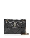 Kurt Geiger Mini Kensington Leather Crossbody In Black