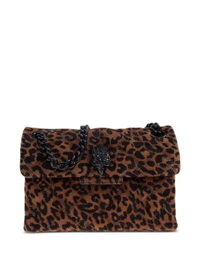 KURT GEIGER MINI KENSINGTON LEOPARD-PRINT SHOULDER BAG