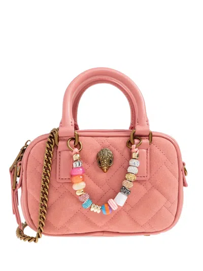 Kurt Geiger Mini Kensington London Quilted Beaded Tote Bag In Pink