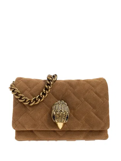 Kurt Geiger Mini Kensington Quilted Cross Body Bag In Brown