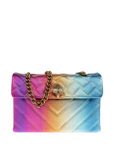 Kurt Geiger Mini Kensington Quilted Leather Tote Bag In Neutral