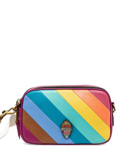 Kurt Geiger Mini Kensington Rainbow Camera Crossbody Bag In Pink