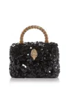 Kurt Geiger Mini Kensington Sequin Top Handle Bag In Gray