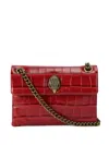Kurt Geiger Leather Mini Kensington Crossbody In Red