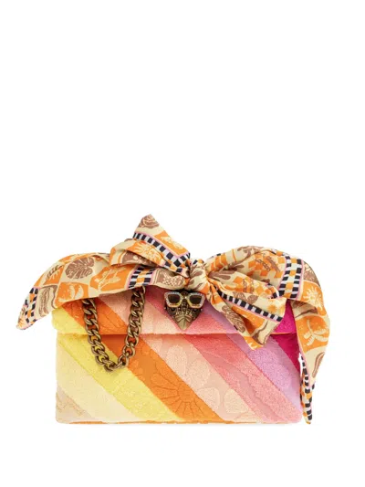 Kurt Geiger Mini Kensington Striped Cross Body Bag In Pink