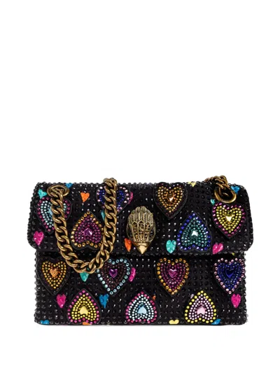 Kurt Geiger Mini Kesington Heart-motif Shoulder Bag In Black
