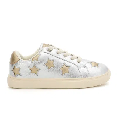 Kurt Geiger Mini Lane Star Sneaker  - Big Kid Silver Gold In Silver/gold