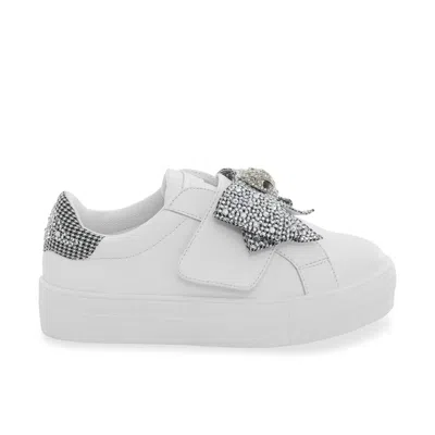 Kurt Geiger Mini Laney Bow Sneaker - Big Kid In White