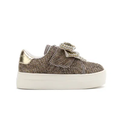 Kurt Geiger Mini Laney  Bow Sneaker  - Little Kid In Neutral