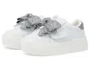 Kurt Geiger Mini Laney Crystal-embellished Bow Leather Trainers 6-7 Years In White