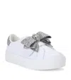 Kurt Geiger Mini Laney Eagle Sneakers In Silver