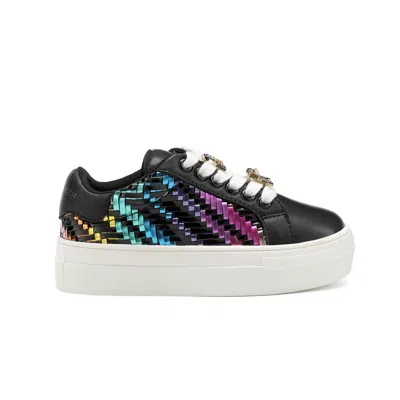 Kurt Geiger Mini Laney Weave Sneaker  - Little Kid In Black