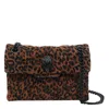 Kurt Geiger Mini Leather Kensington Crossbody Bag In Brown