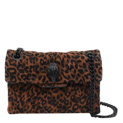 Kurt Geiger Mini Leather Kensington Crossbody Bag In Brown