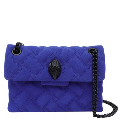Kurt Geiger Mini Leather Kensington Crossbody Bag In Blue