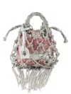 Kurt Geiger Mini Macrame Handbag In Silver