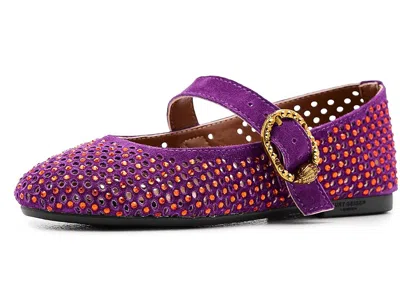 Kurt Geiger Mini Mayfair Ballet Flats (little Kid/big Kid) Girl's Shoes Deep Purple : 13 Little Kid M, Leather