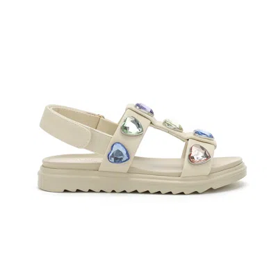 Kurt Geiger Mini Orson Hearts Sandal  - Big Kid In Neutral