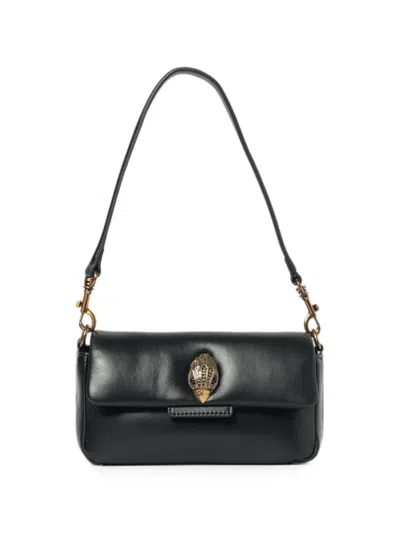 Kurt Geiger Mini Oxford Leather Shoulder Bag In Black