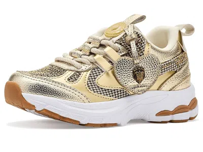 Kurt Geiger Mini Runner (little Kid/big Kid) Girl's Shoes Gold : 12 Little Kid M, Leather In Multi