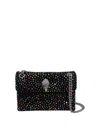 Kurt Geiger Mini Velvet Kensington Crossbody Bag In Black