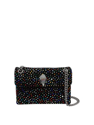 KURT GEIGER MINI VELVET KENSINGTON CROSSBODY BAG