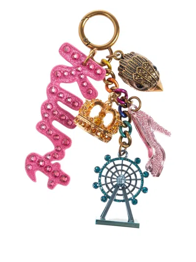 Kurt Geiger Mix-charms Keyring In Multi