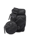 Kurt Geiger Quilted Crossbody Bag In Charcoal