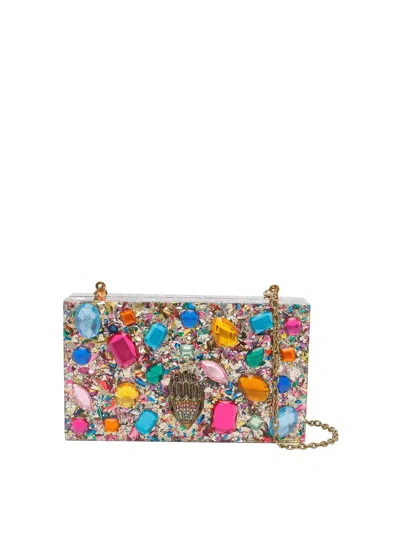Kurt Geiger Multicolor Crystals Box Clutch