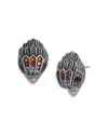 Kurt Geiger Multicolor Pave Eagle Stud Earrings In Silver