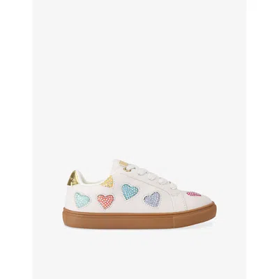Kurt Geiger Mult/other Kids' Mini Lane Heart Leather Trainers Eur 31 / 12.5 Uk In Multi
