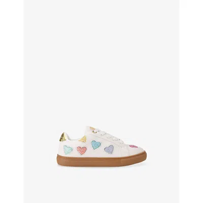 Kurt Geiger Mult/other Kids' Mini Lane Heart Leather Trainers Eur 33 / 1 Uk In Multi