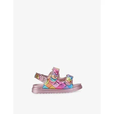 Kurt Geiger Mult/other Kids' Mini Orson Faux-leather Sandals Eur 36 /3.5 Uk In Multi