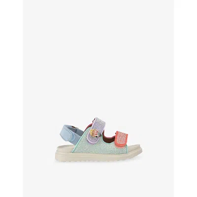 Kurt Geiger Mult/other Kids' Mini Orson Faux-suede Sandals Eur 35 / 2.5 Uk In Multi