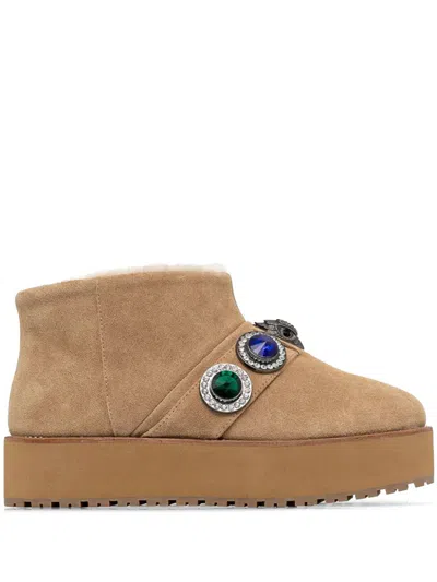 Kurt Geiger Octavia Ankle Boots In Neutrals