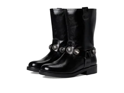 Kurt Geiger Octavia Pull-on Boots (little Kid/big Kid) Girls Shoes Black/smoke : 3 Little Kid M, Leather