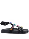 Kurt Geiger Octavia Flexi Gladiator Sandals In Schwarz