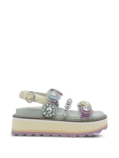 Kurt Geiger Octavia Sling Platform Sandalss In White