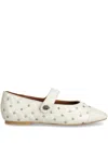Kurt Geiger Orbit Womens Rhinestone Man Made Flat Shoes In White