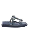 Kurt Geiger Orson Crystal Sandals In Blue