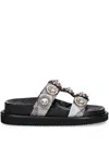 Kurt Geiger Orson Crystal Sandal In Silver